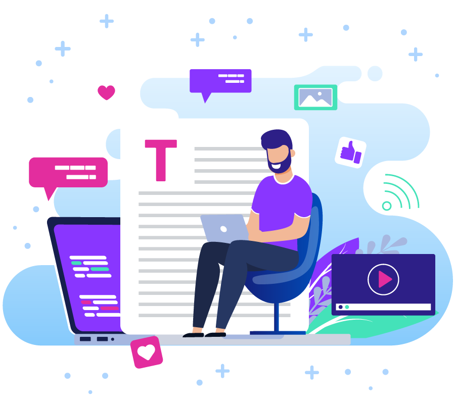 Ilustración Curso Generación de Contenidos